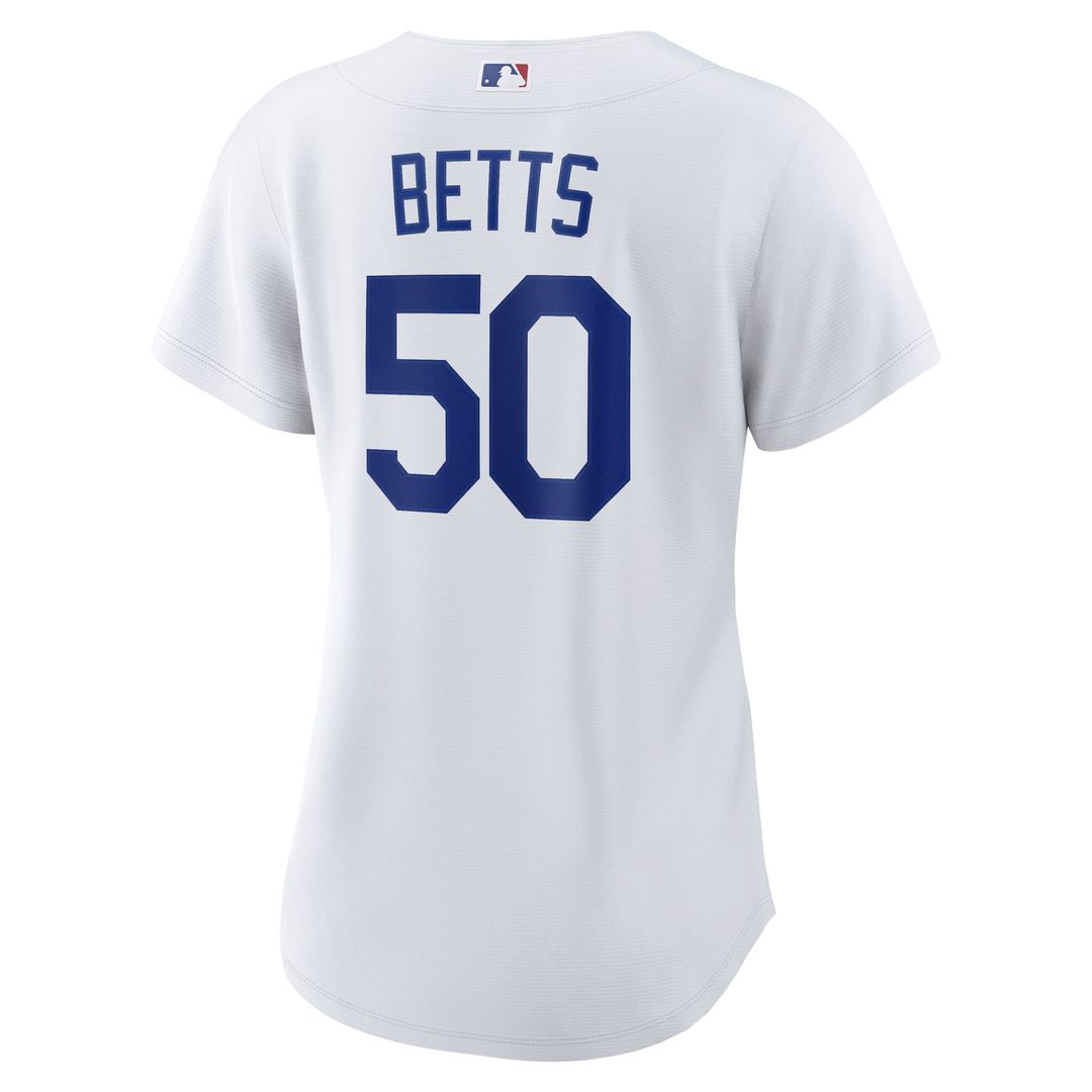 Mookie Betts Los Angeles Dodgers Women's Home Replica Jersey - White