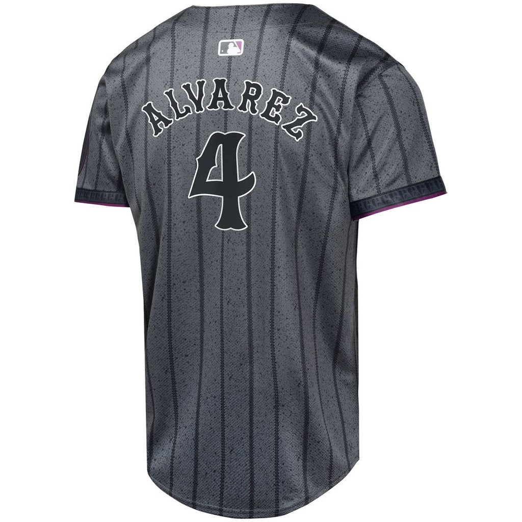 Francisco Alvarez New York Mets Youth 2024 City Connect Limited Player Jersey - Graphite
