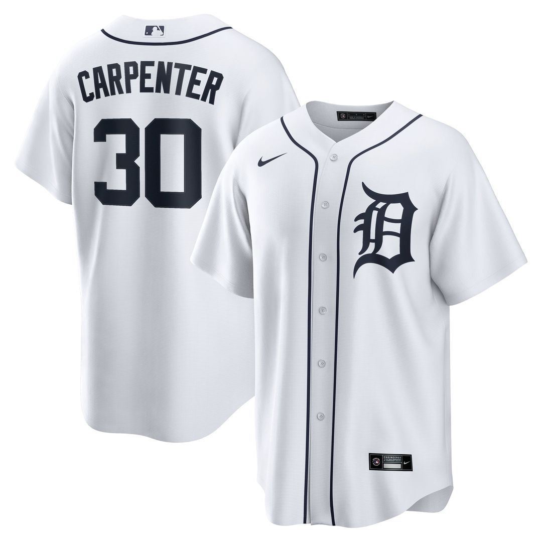 Kerry Carpenter Detroit Tigers Home Replica Jersey - White