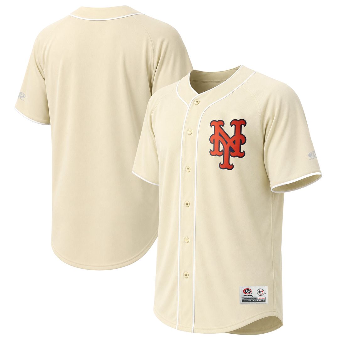 New York Mets Stitches Fashion Jersey - Cream