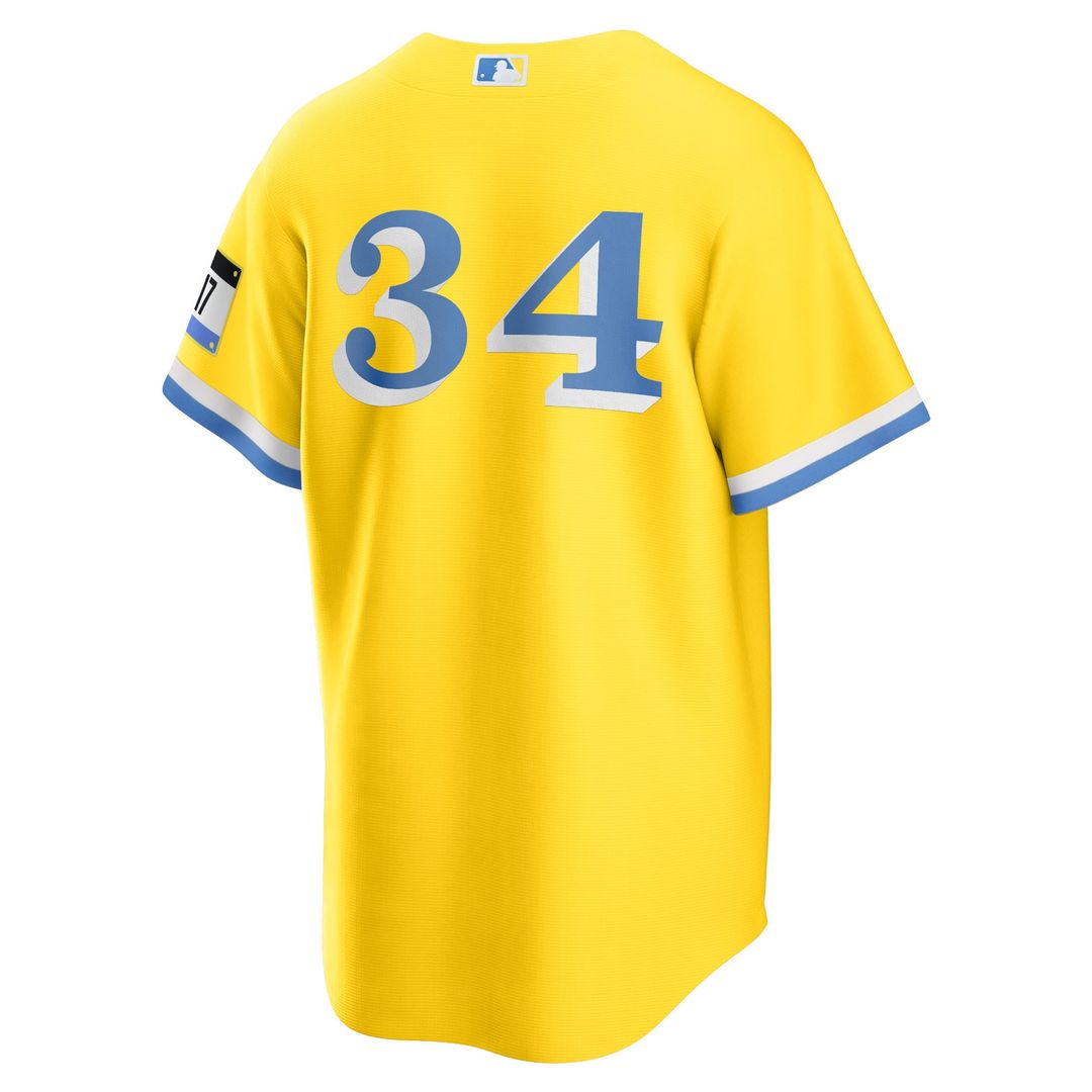 David Ortiz Boston Red Sox Retired Player City Connect Replica Jersey - Gold