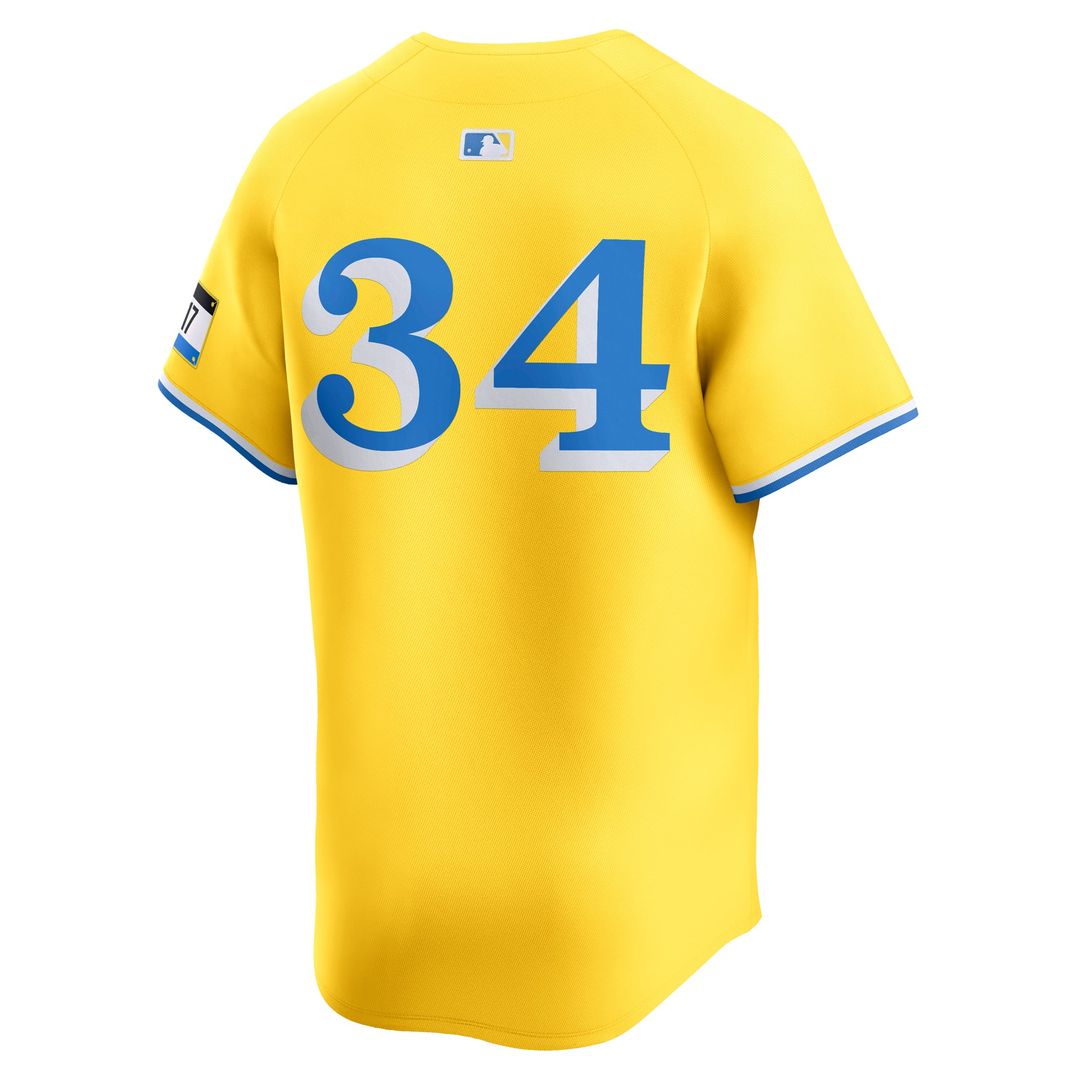 David Ortiz Boston Red Sox City Connect Retired Player Jersey - Gold