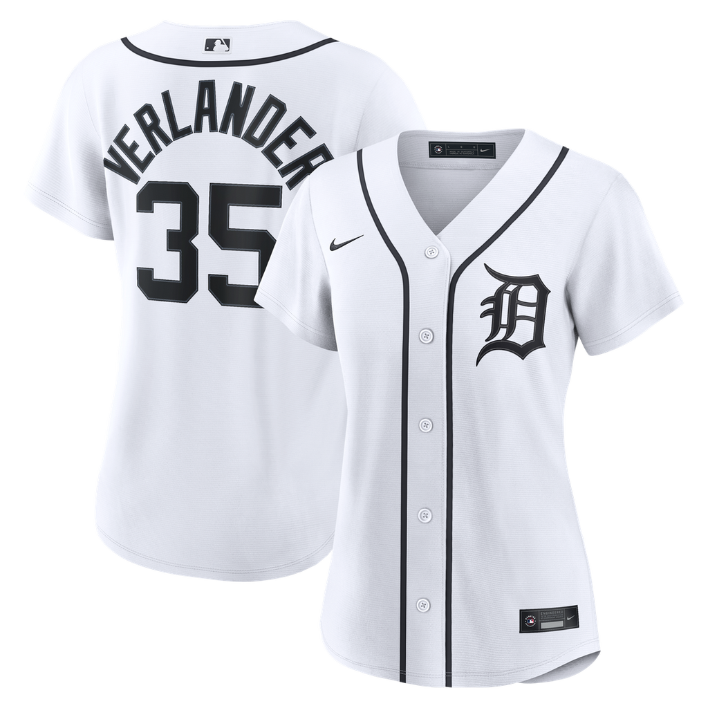 Justin Verlander Detroit Tigers Women's Home Replica Jersey - White