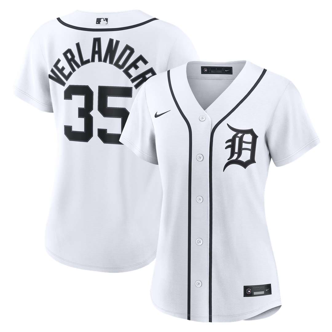 Justin Verlander Detroit Tigers Women's Home Replica Jersey - White