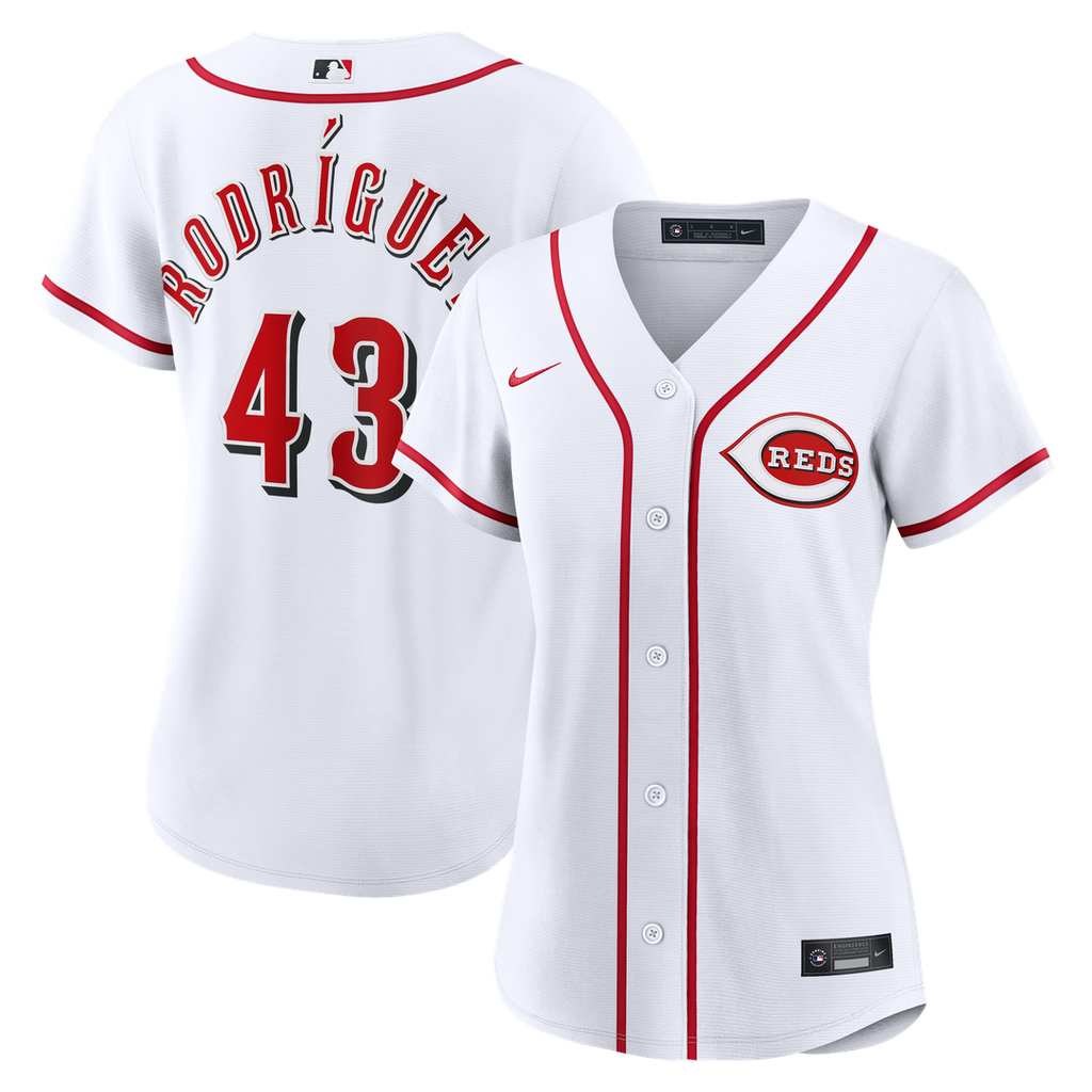 Héctor Rodríguez Cincinnati Reds Women's Home Replica Jersey - White