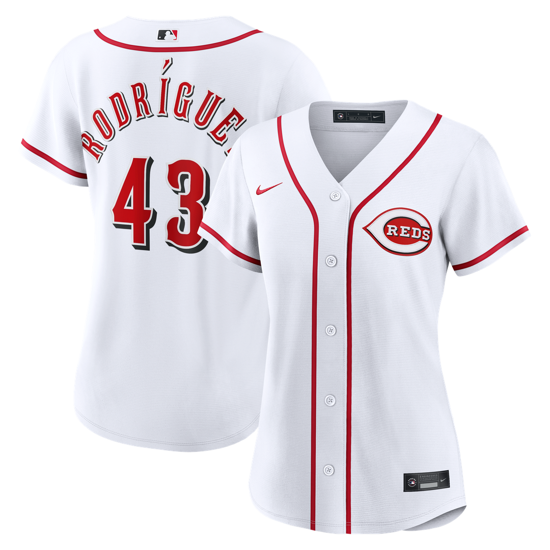 Héctor Rodríguez Cincinnati Reds Women's Home Replica Jersey - White