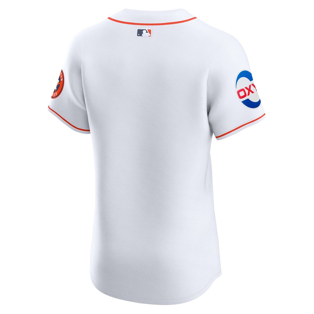 Houston Astros Home Elite Patch Jersey - White