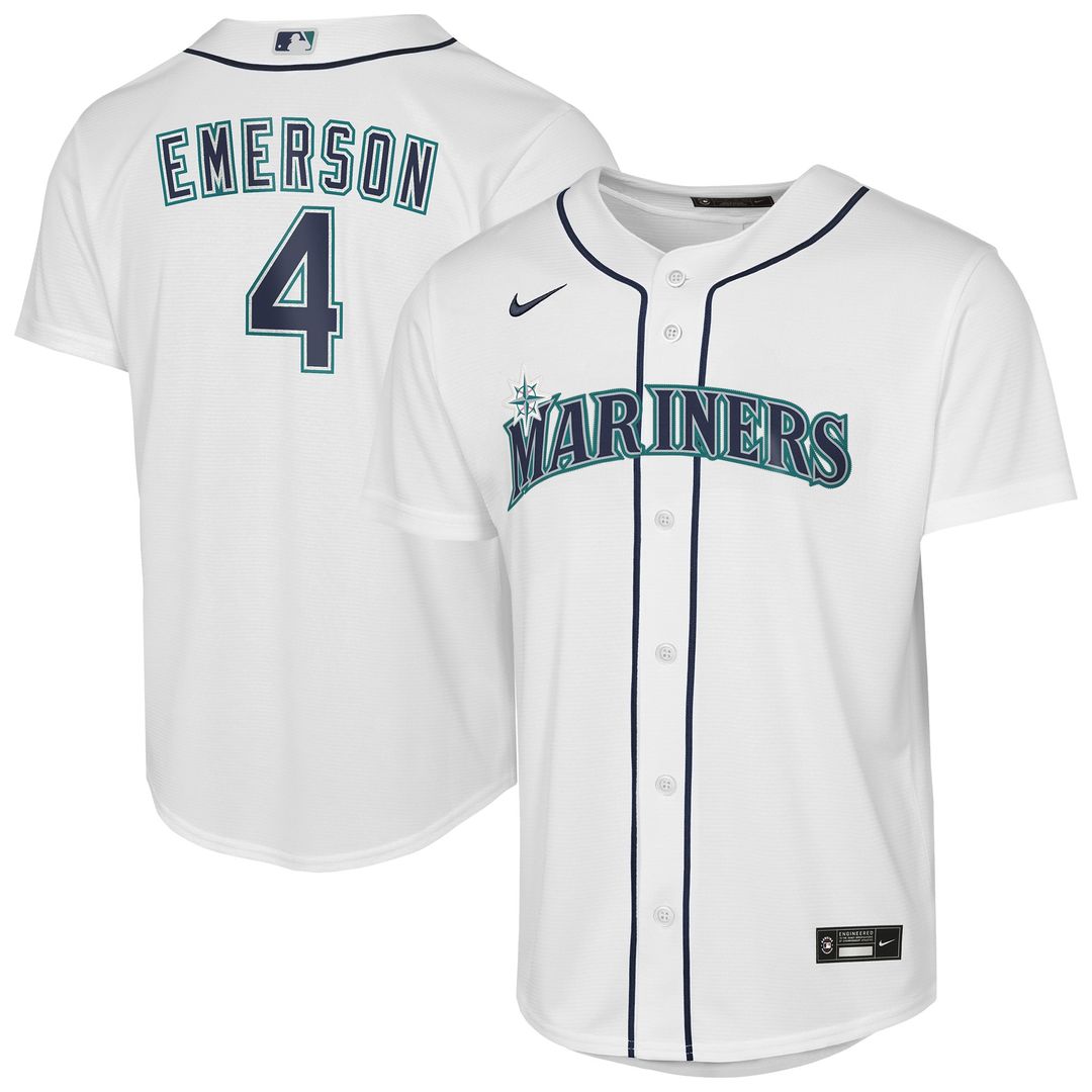 Colt Emerson Seattle Mariners Youth Home Replica Jersey - White