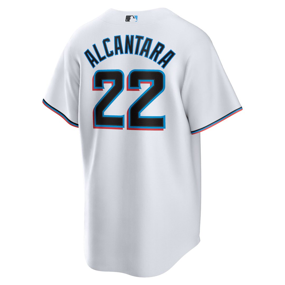 Sandy Alcantara Miami Marlins Replica Player Jersey - White