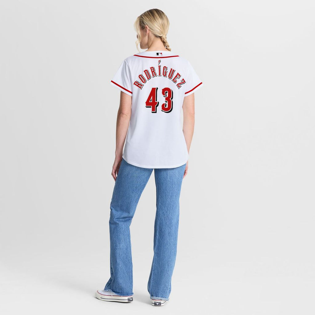 Héctor Rodríguez Cincinnati Reds Women's Home Replica Jersey - White