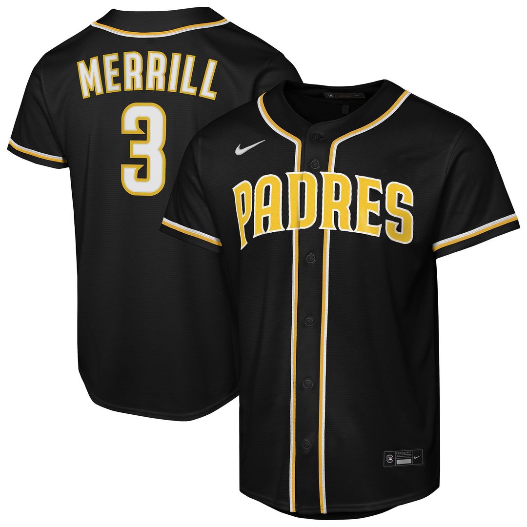 Jackson Merrill San Diego Padres Youth Fashion Replica Player Jersey - Black