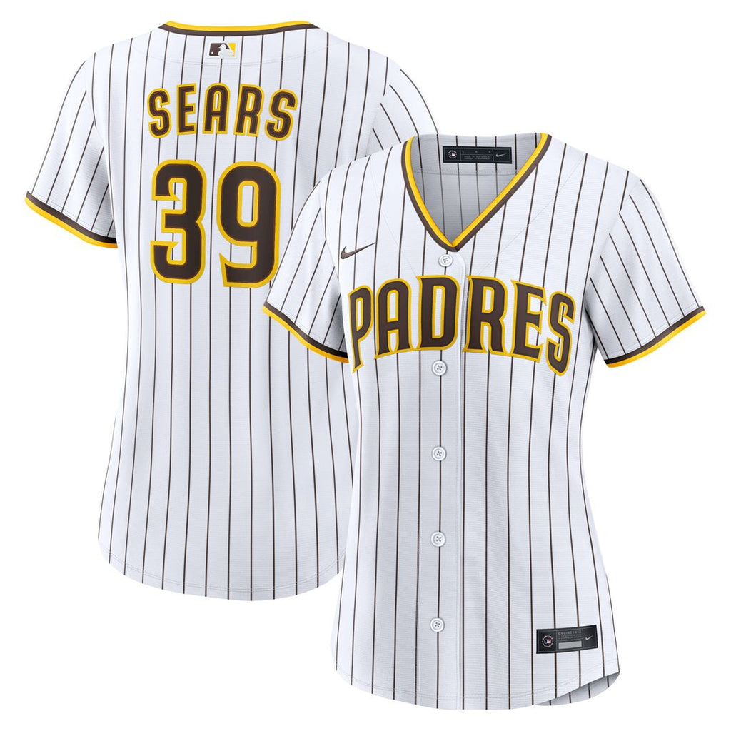 JP Sears San Diego Padres Women's Home Replica Jersey - White