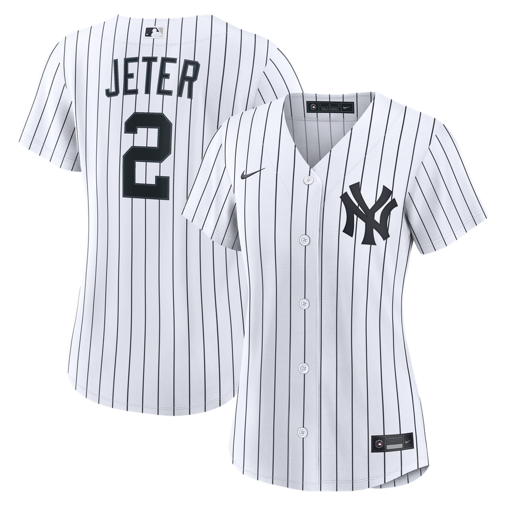 Derek Jeter New York Yankees Women's Home Retired Replica Jersey - White
