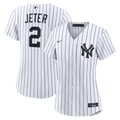 Derek Jeter New York Yankees Women's Home Retired Replica Jersey - White