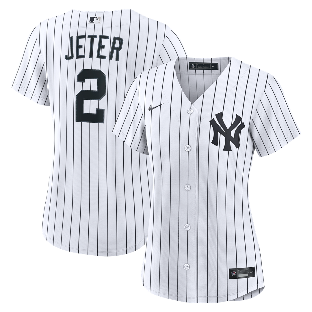 Derek Jeter New York Yankees Women's Home Retired Replica Jersey - White