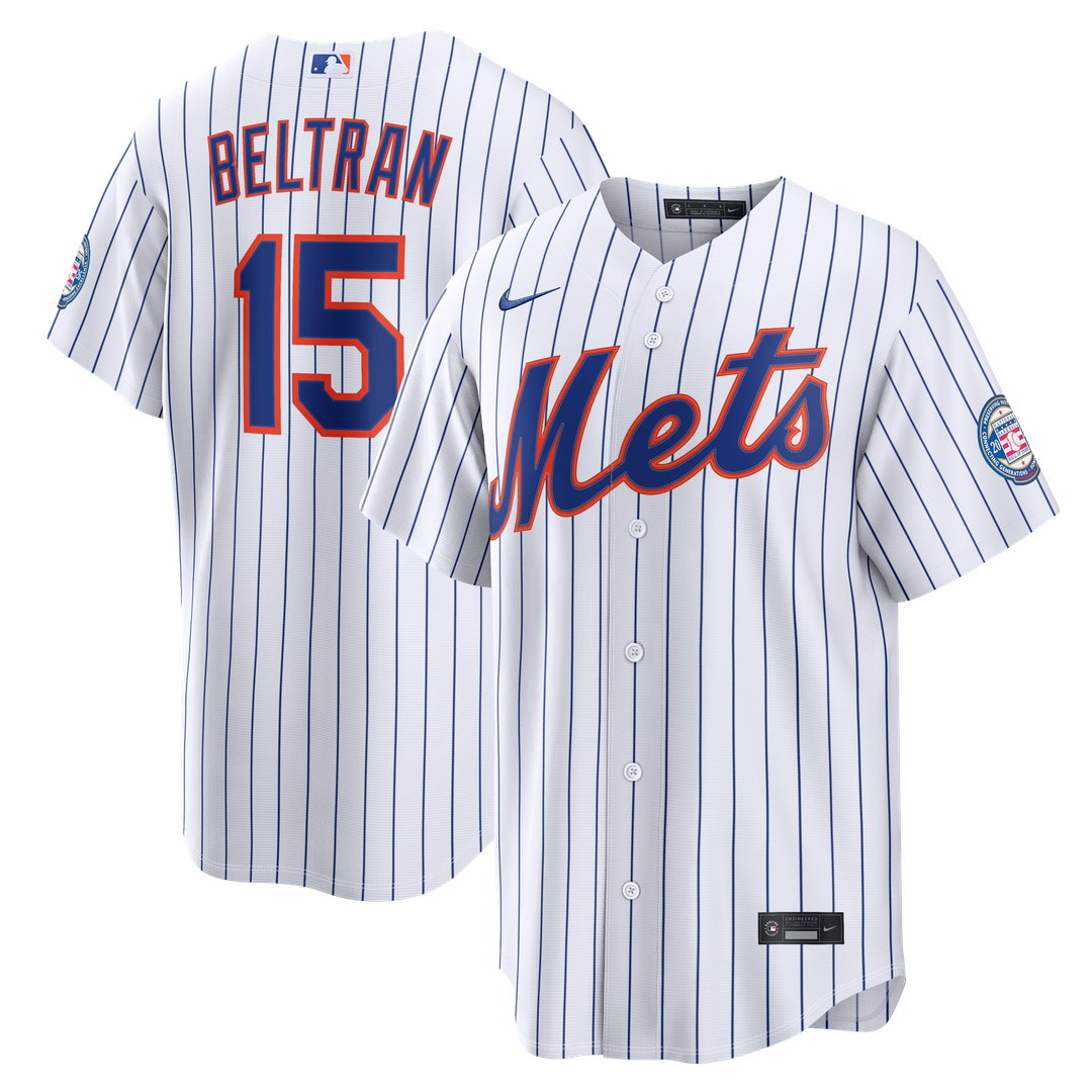 Carlos Beltran New York Mets Home Replica 2026 Hall of Fame Patch Jersey - White