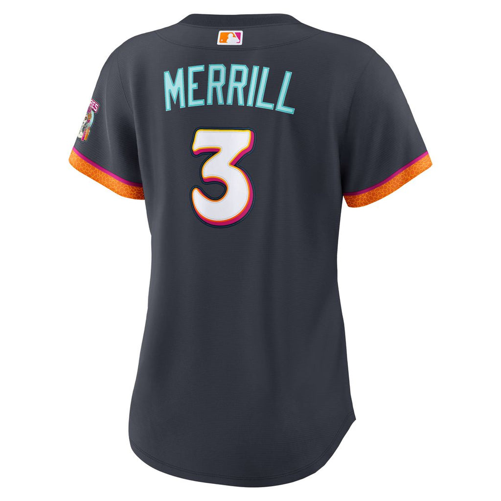 Jackson Merrill San Diego Padres Women's 2026 City Connect Stadium Jersey - Obsidian