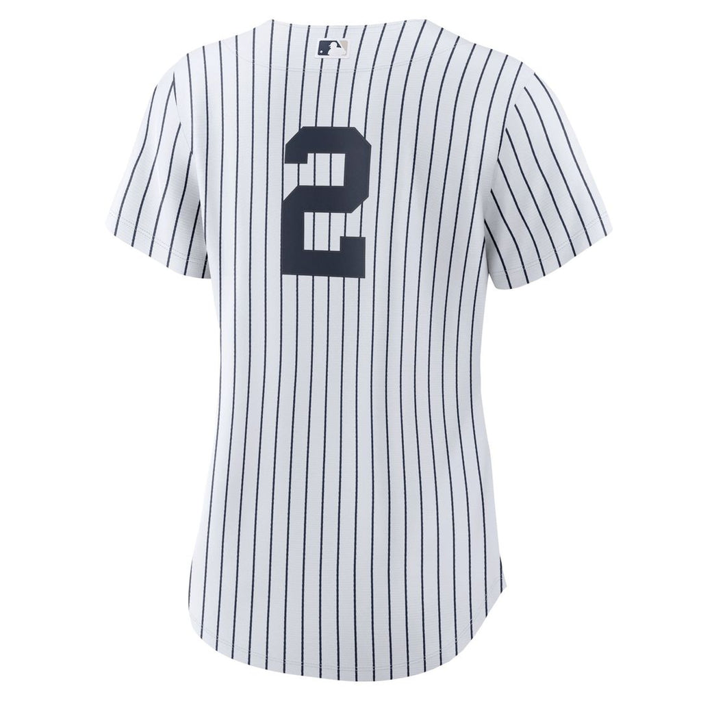 Derek Jeter New York Yankees Women's Home Replica Player Jersey - White/Navy