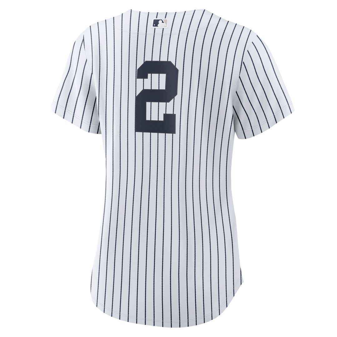 Derek Jeter New York Yankees Women's Home Replica Player Jersey - White/Navy