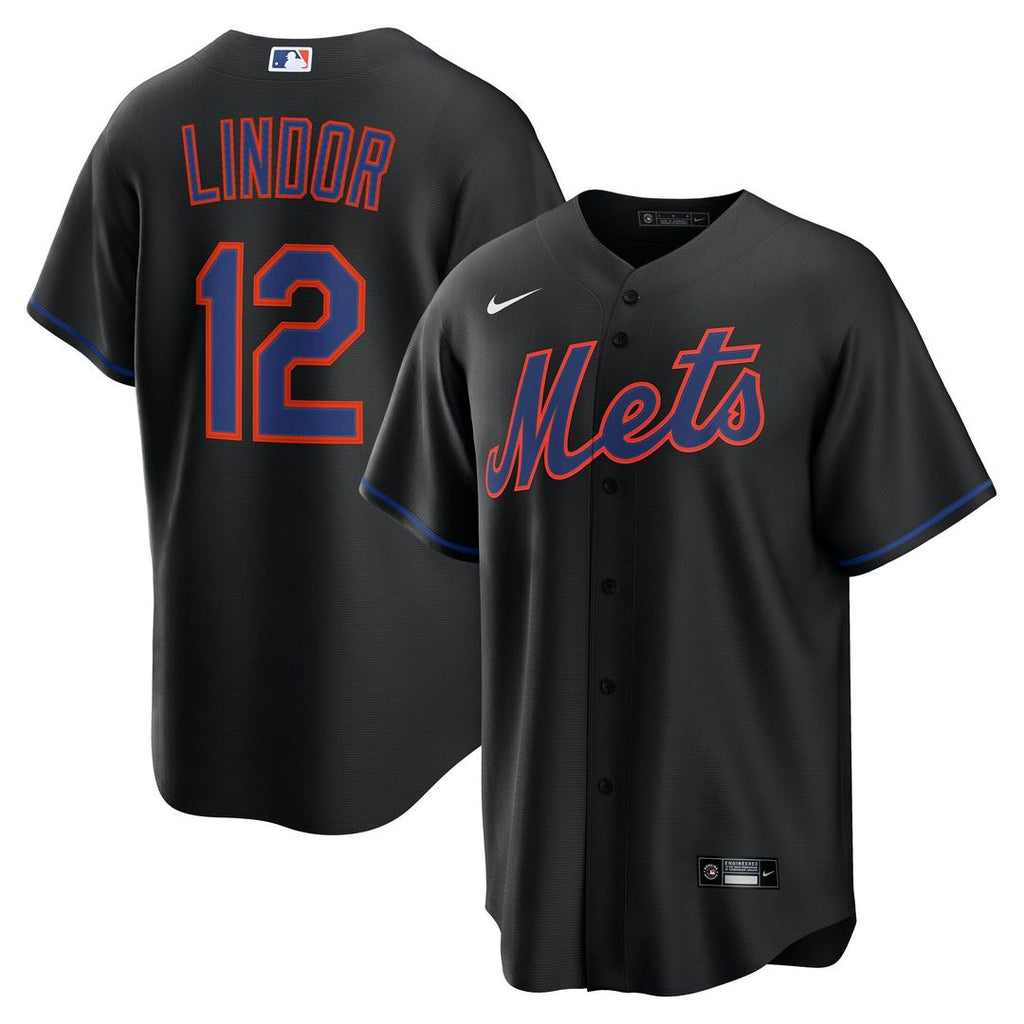 Francisco Lindor New York Mets Alternate Replica Jersey - Black
