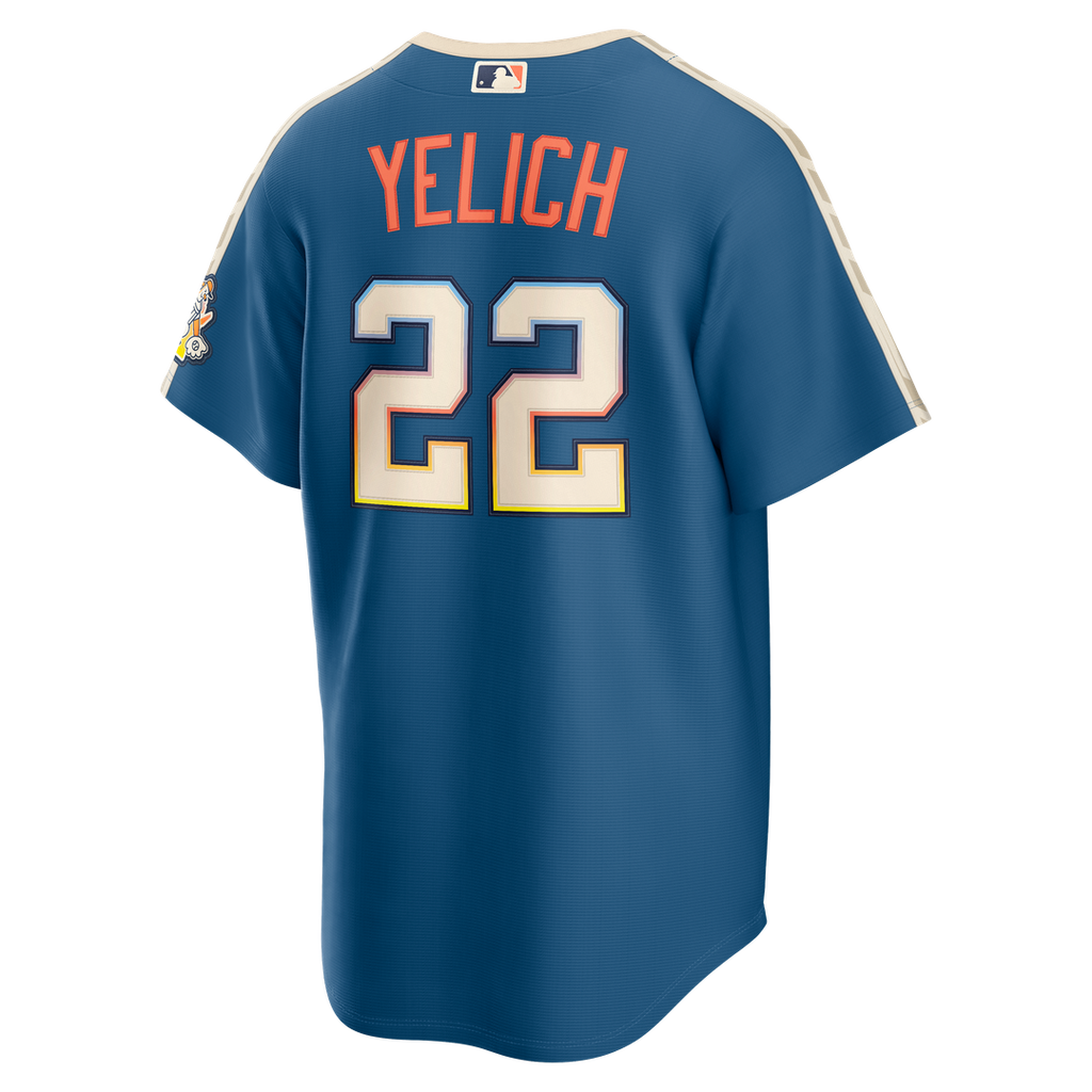 Christian Yelich Milwaukee Brewers 2026 City Connect Stadium Jersey - Mineral Blue