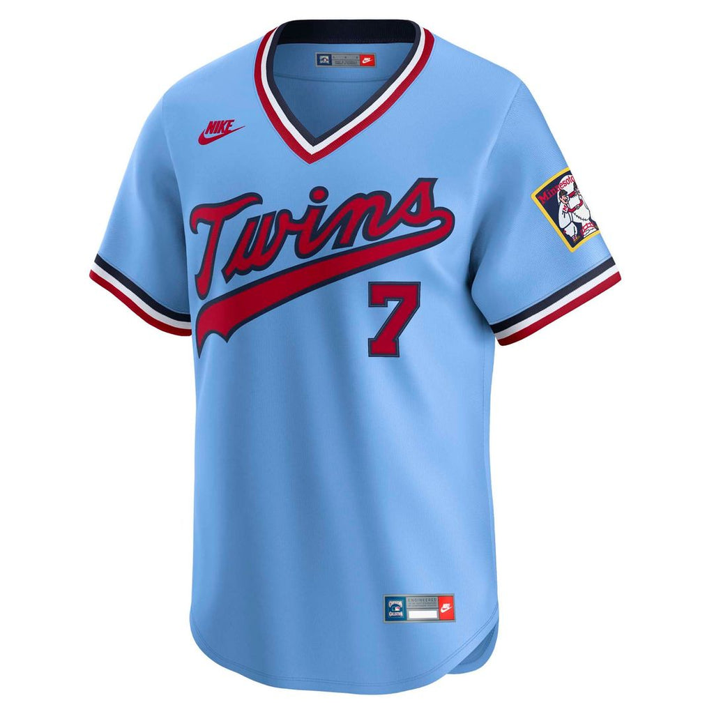 Joe Mauer Minnesota Twins Throwback Cooperstown Collection Limited Jersey - Light Blue