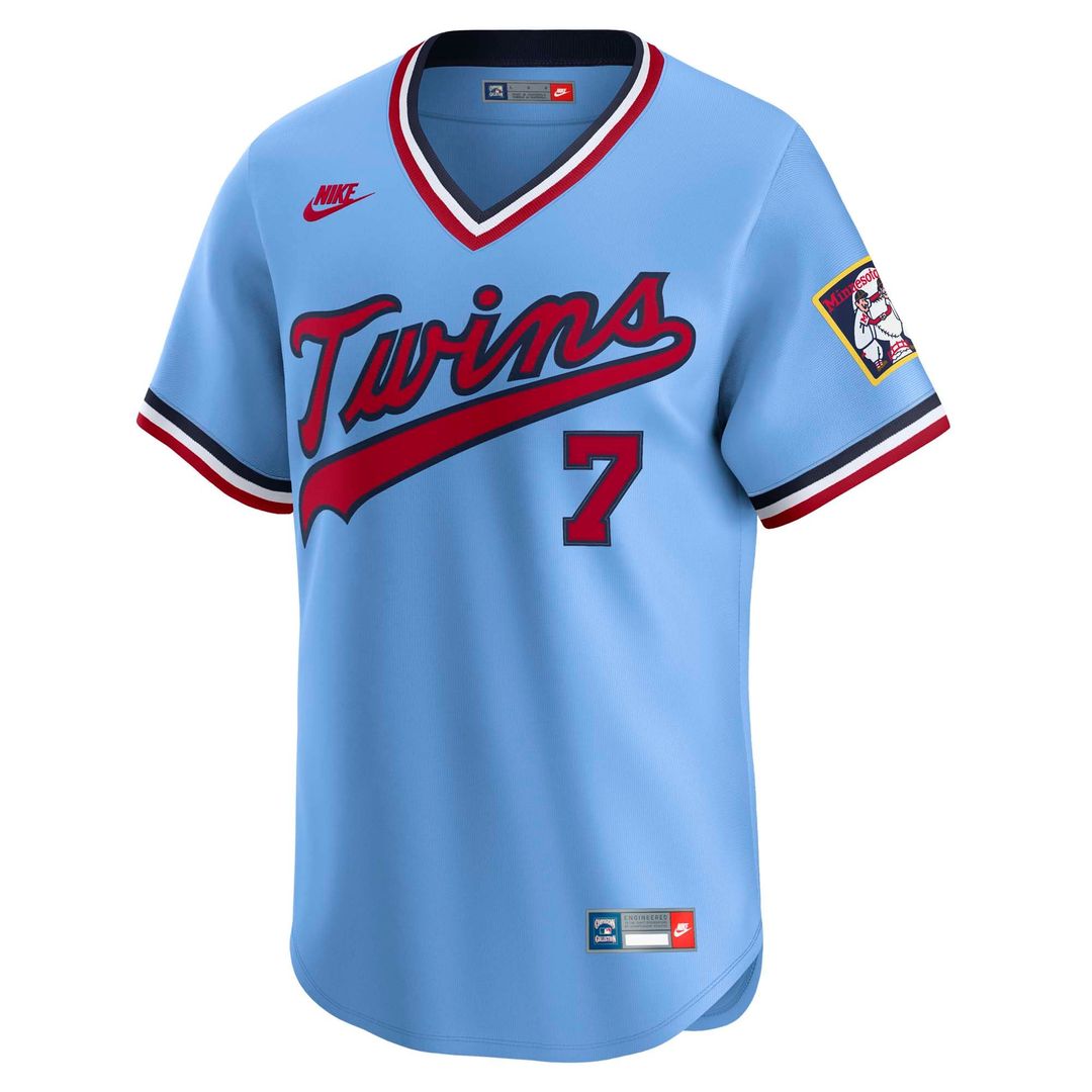 Joe Mauer Minnesota Twins Throwback Cooperstown Collection Limited Jersey - Light Blue