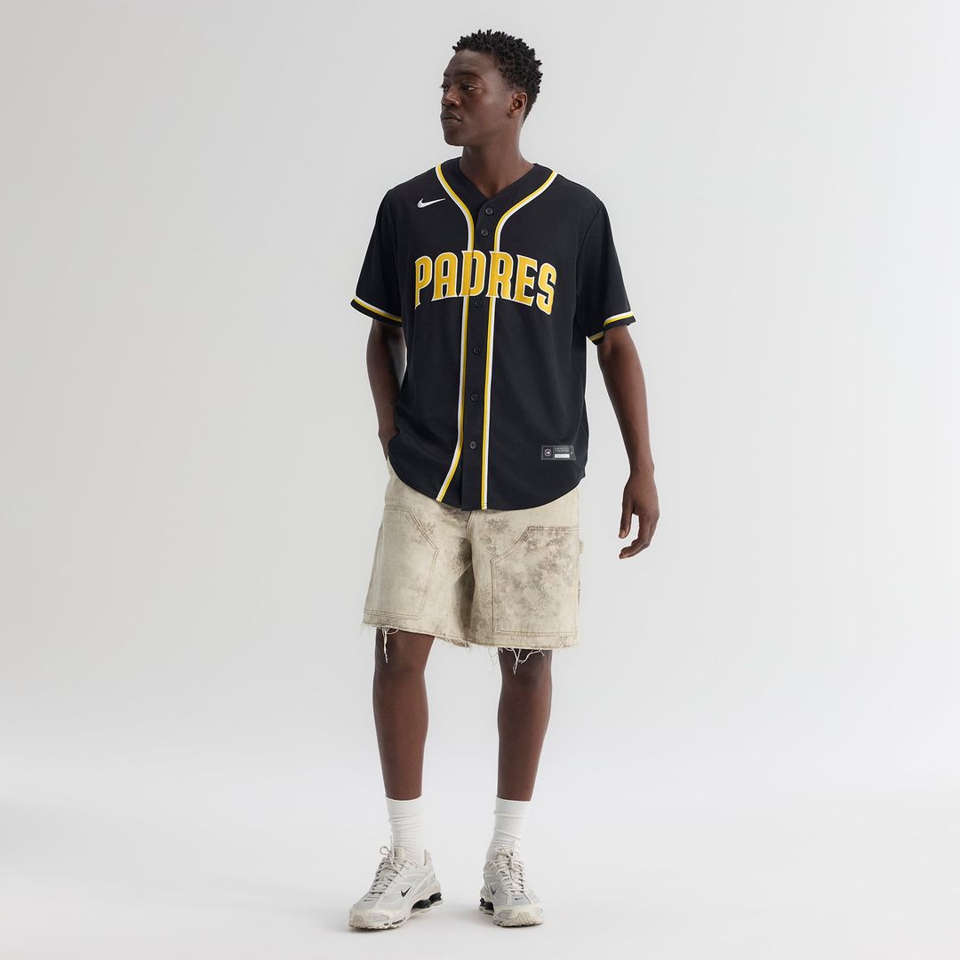 Jackson Merrill San Diego Padres Fashion Replica Black Out Jersey