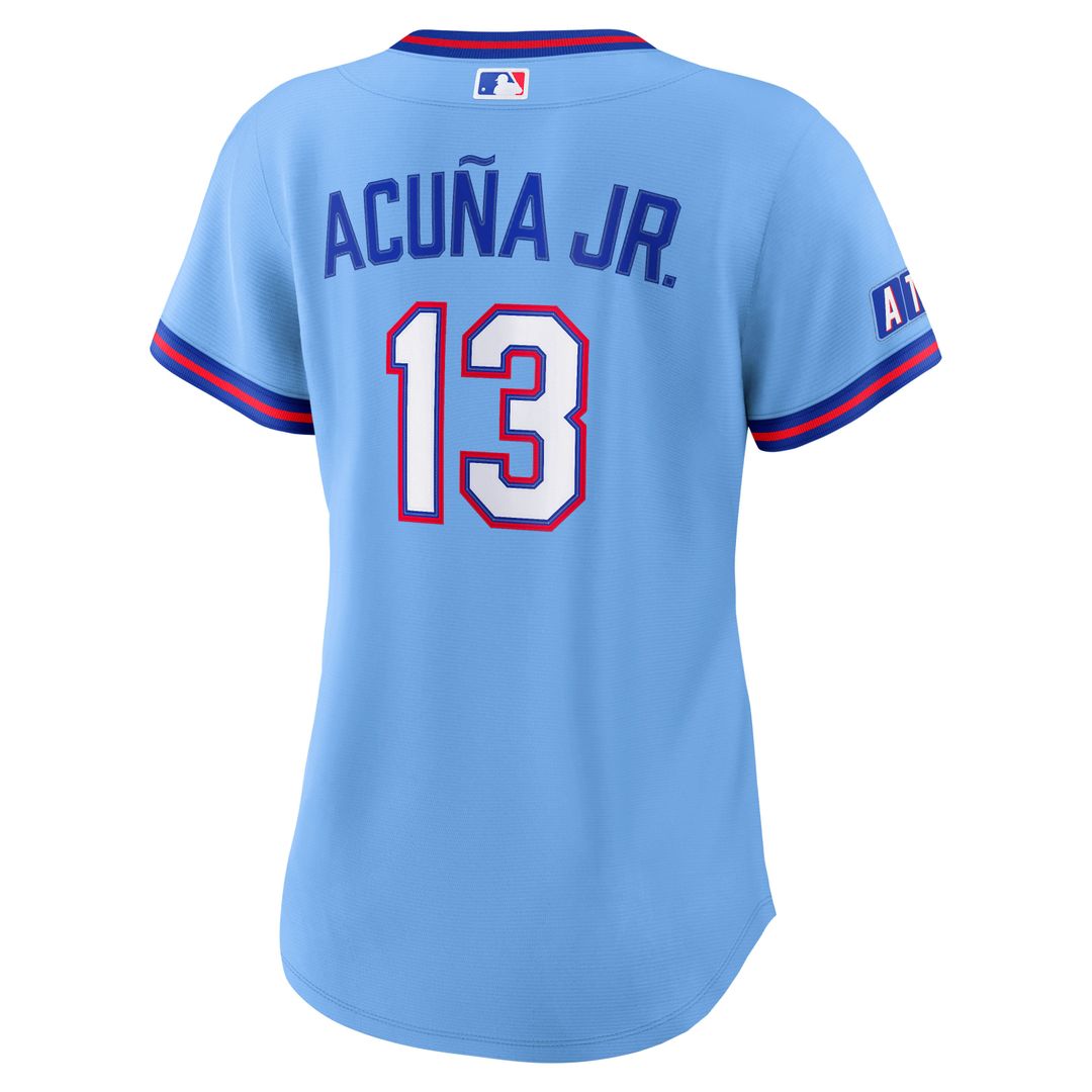 Ronald Acuña Jr. Atlanta Braves Women's 2026 City Connect Stadium Jersey - Powder Blue