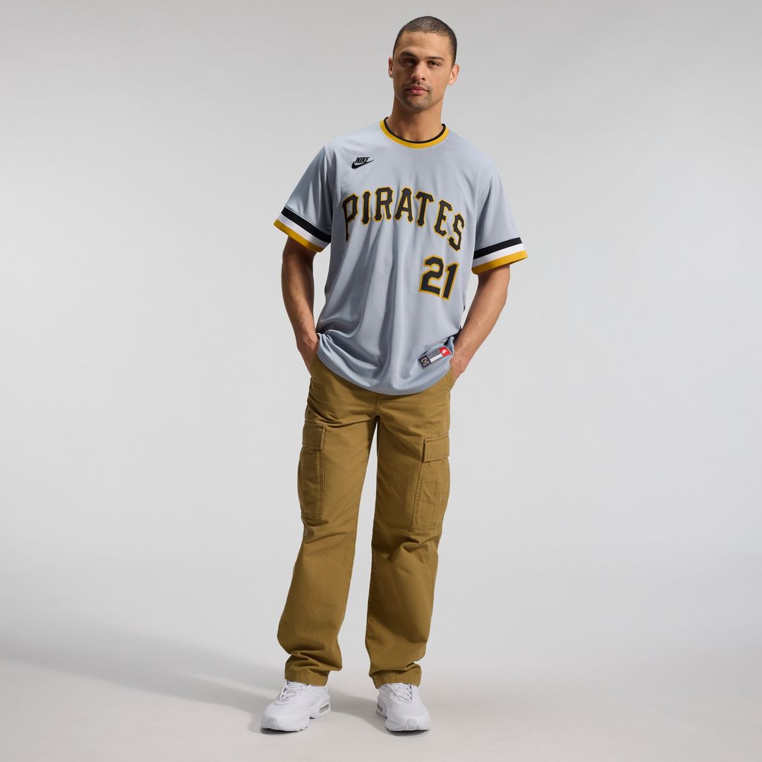 Roberto Clemente Pittsburgh Pirates Throwback Cooperstown Collection Limited Jersey - Gray