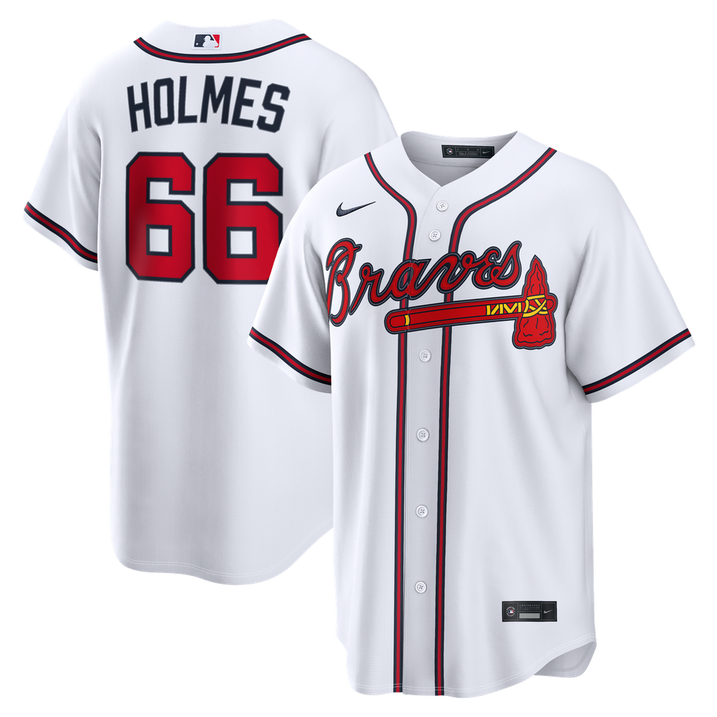 Grant Holmes Atlanta Braves Home Replica Jersey - White