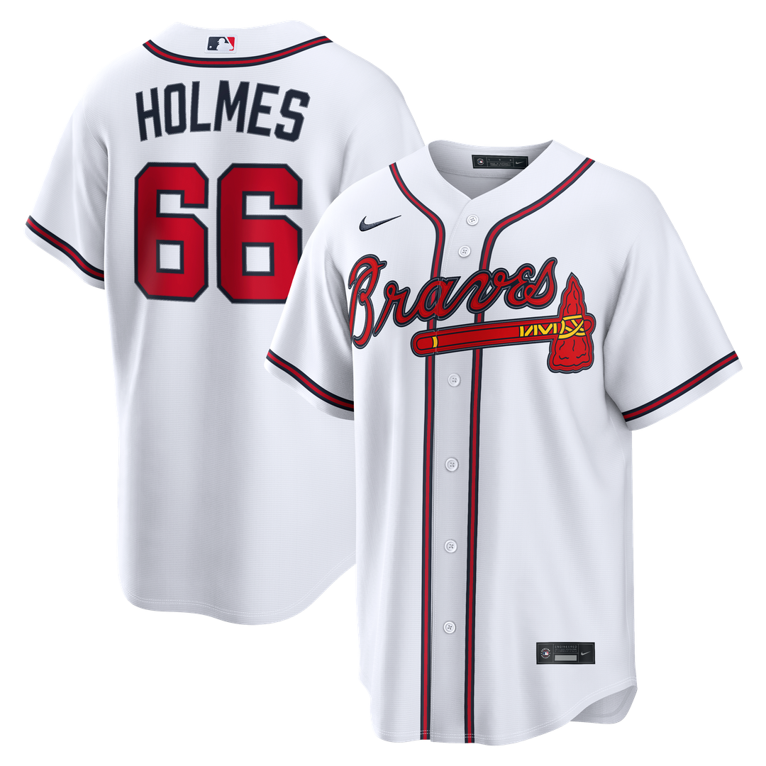 Grant Holmes Atlanta Braves Home Replica Jersey - White