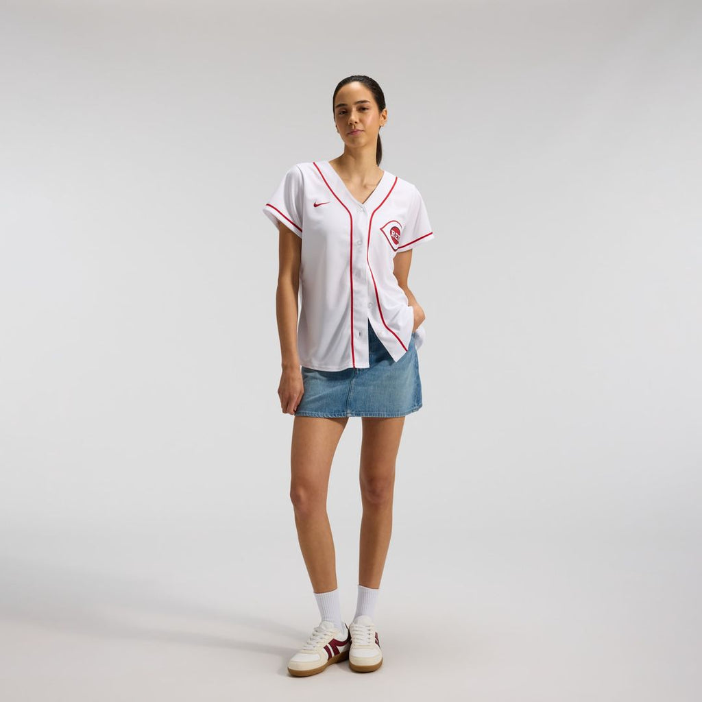 Elly De La Cruz Cincinnati Reds Women's Home Replica Jersey - White