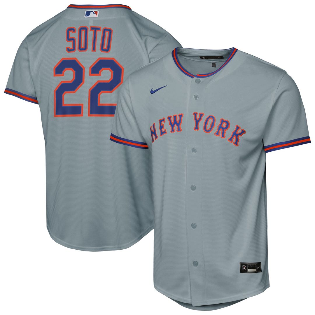 Juan Soto New York Mets Youth Road Replica Jersey - Gray