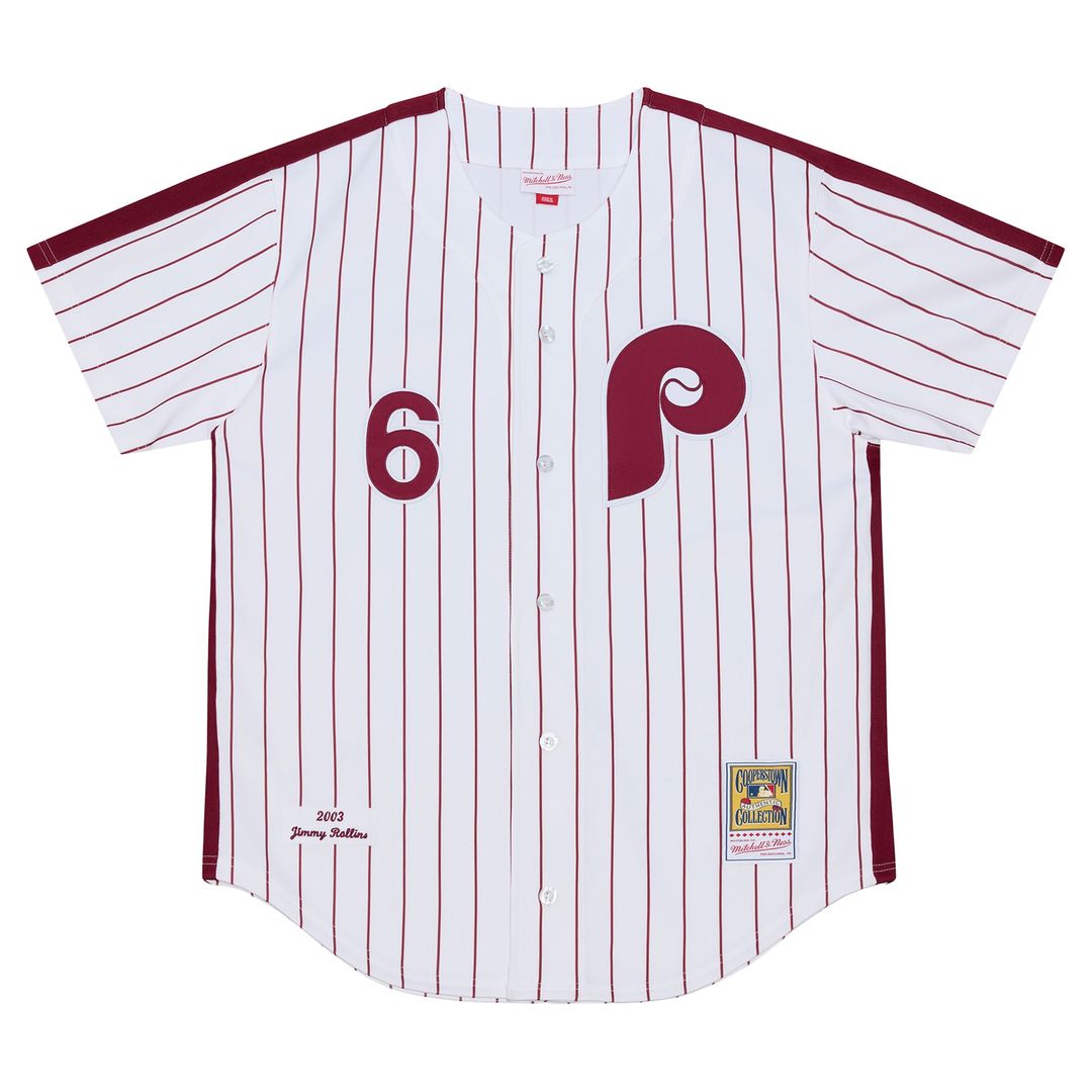 Jimmy Rollins Philadelphia Phillies 2003 Cooperstown Collection Authentic Jersey - White