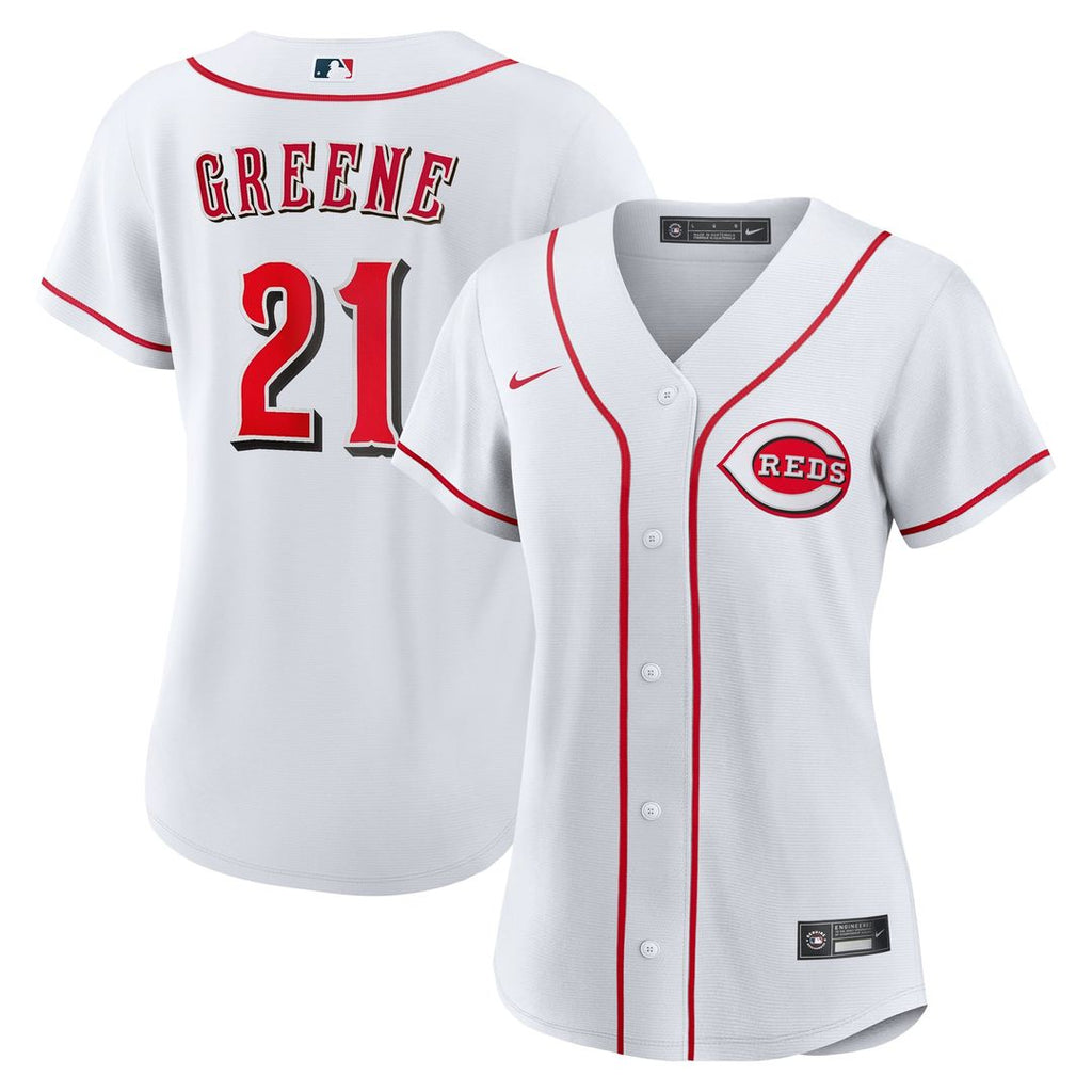 Hunter Greene Cincinnati Reds Women's Home Replica Jersey - White