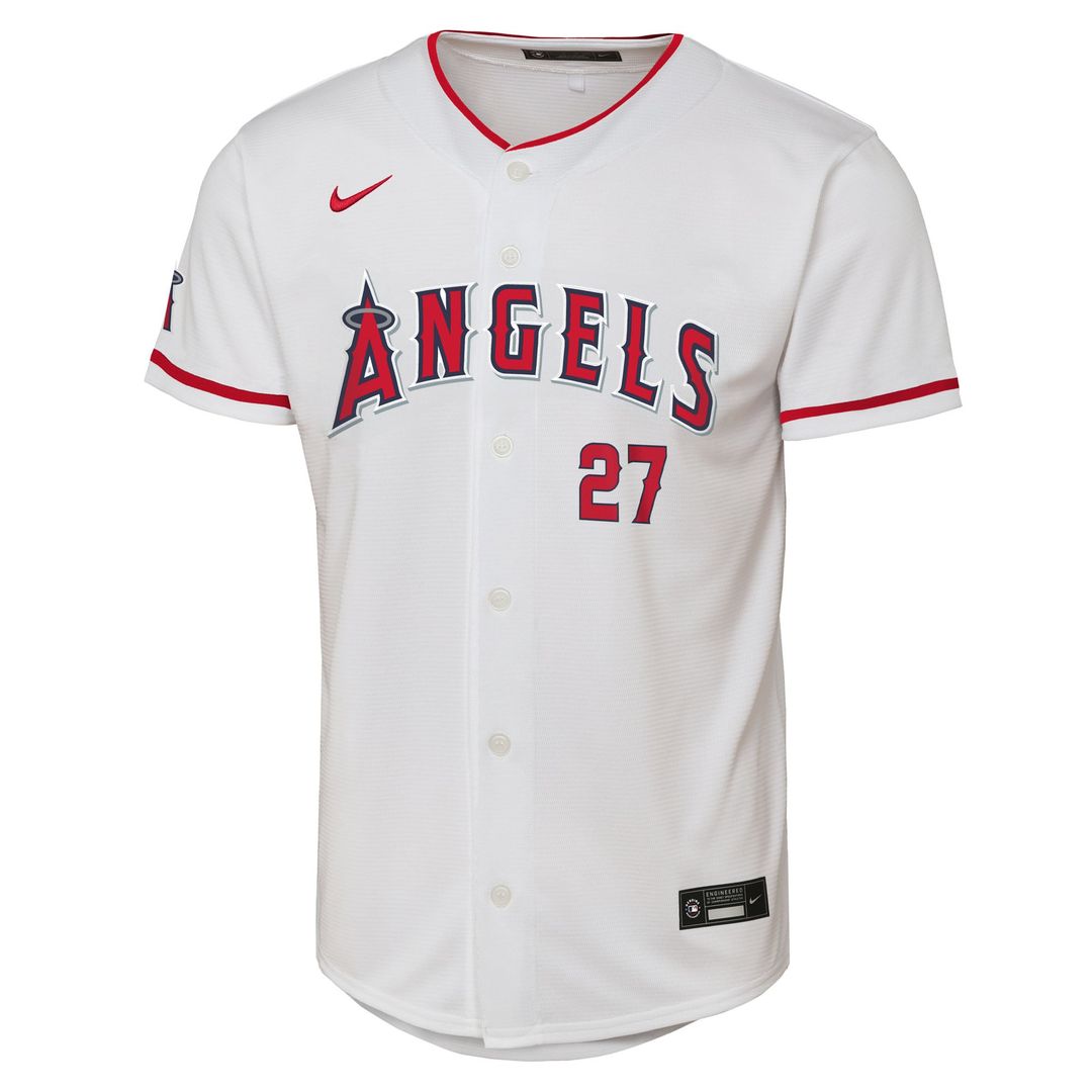 Mike Trout Los Angeles Angels Youth Home Stadium Jersey - White