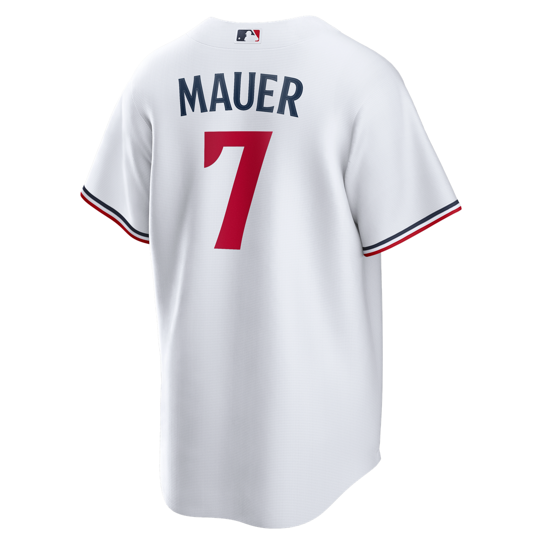 Joe Mauer Minnesota Twins Home Retired Player Replica Jersey - White