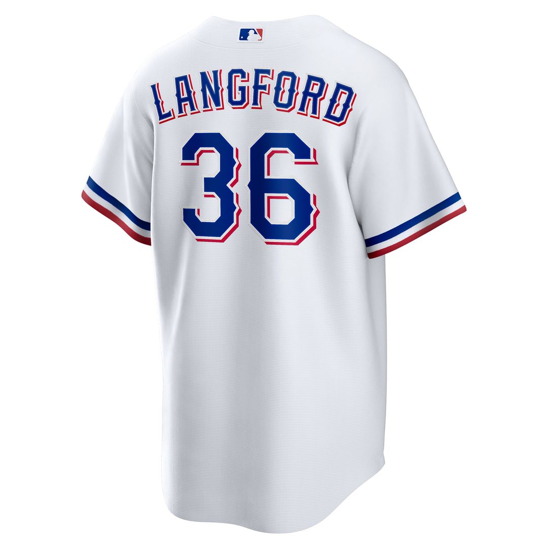 Wyatt Langford Texas Rangers Home Replica Jersey - White