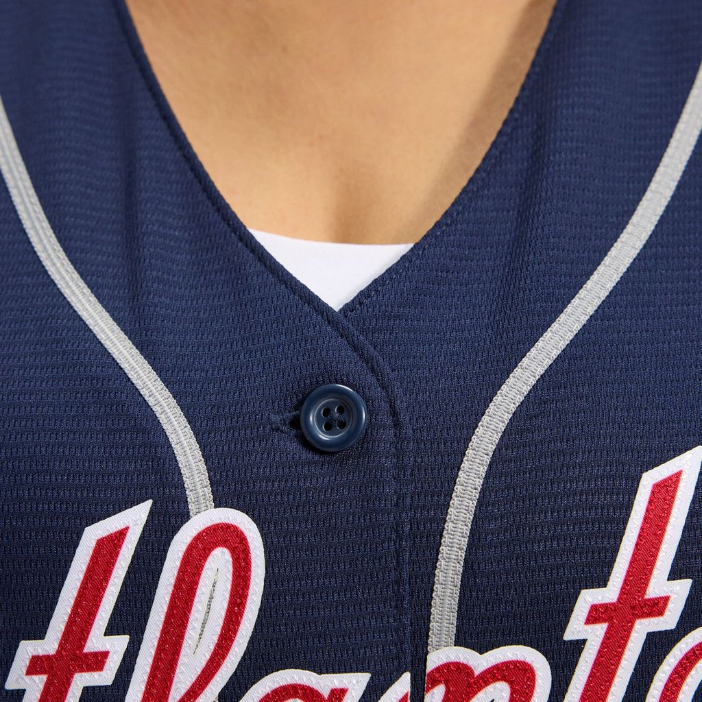 Ronald Acuña Jr. Atlanta Braves Women's Alternate Replica Player Jersey - Navy