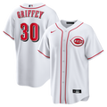 Ken Griffey Jr. Cincinnati Reds Home Retired Player Replica Jersey - White