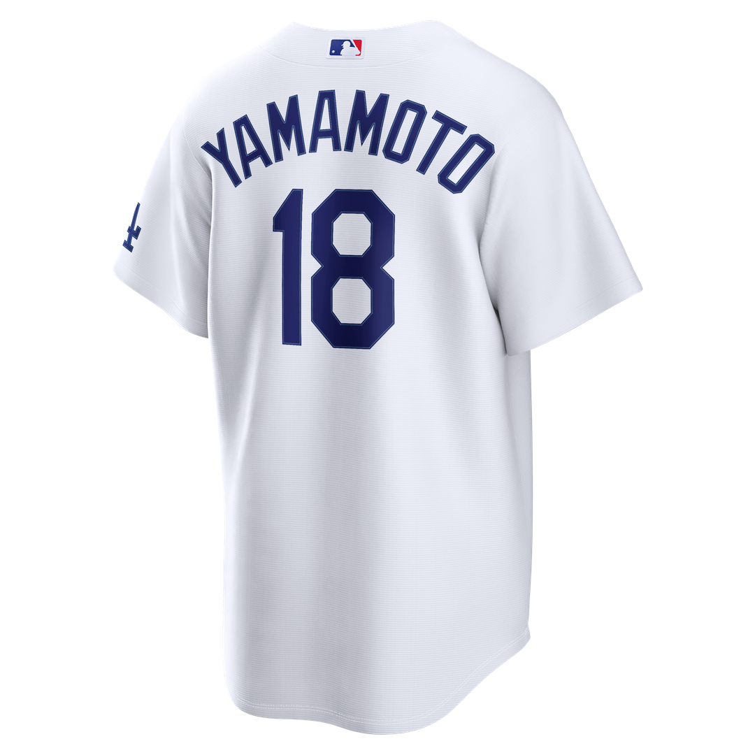 Yoshinobu Yamamoto Los Angeles Dodgers Home Stadium Jersey - White