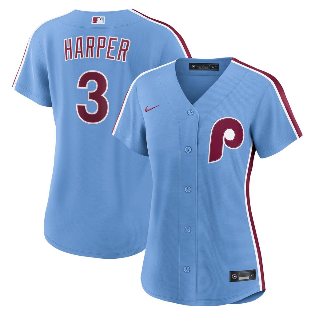 Bryce Harper Philadelphia Phillies Women's Alternate Replica Jersey - Light Blue