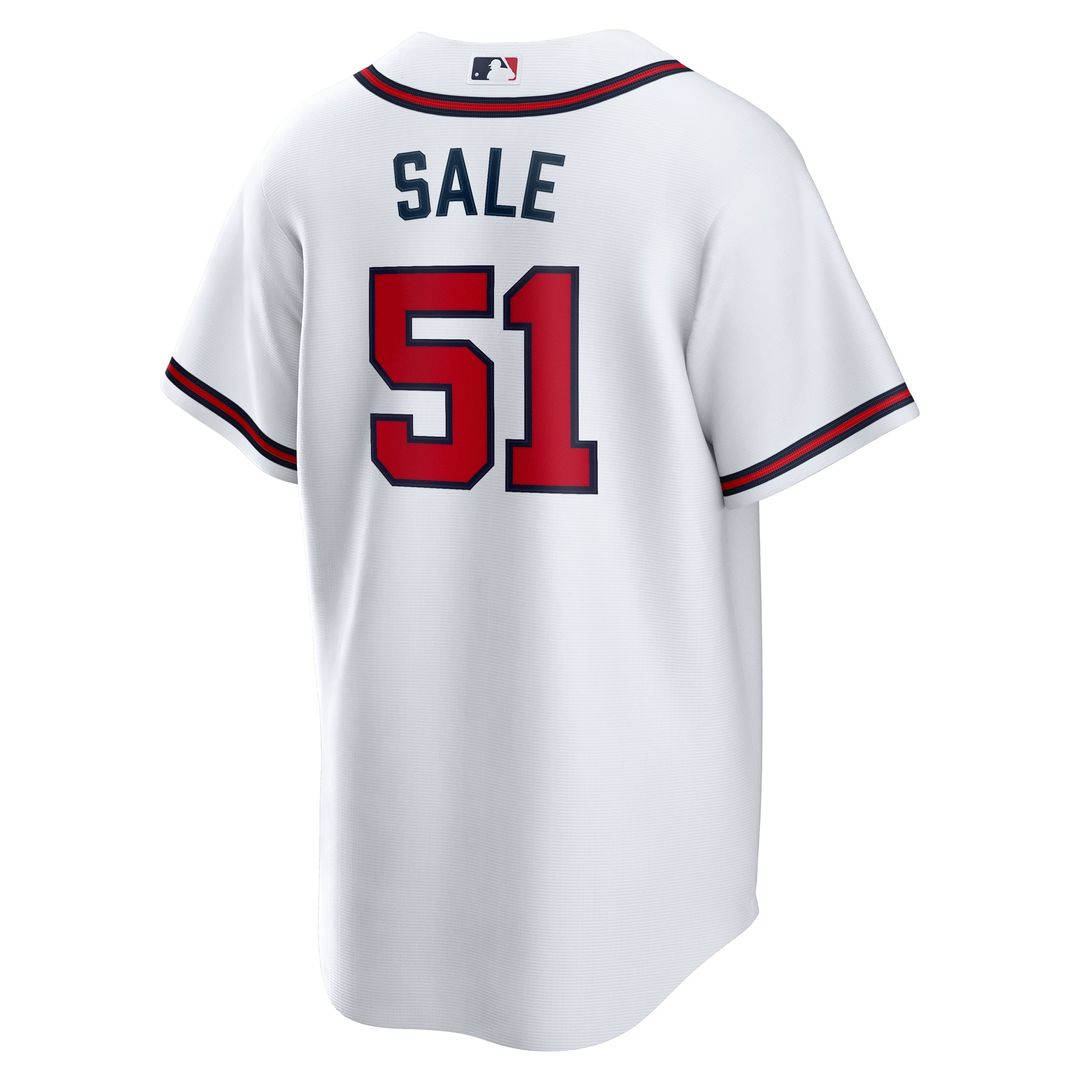 Chris Sale Atlanta Braves Home Replica Jersey - White