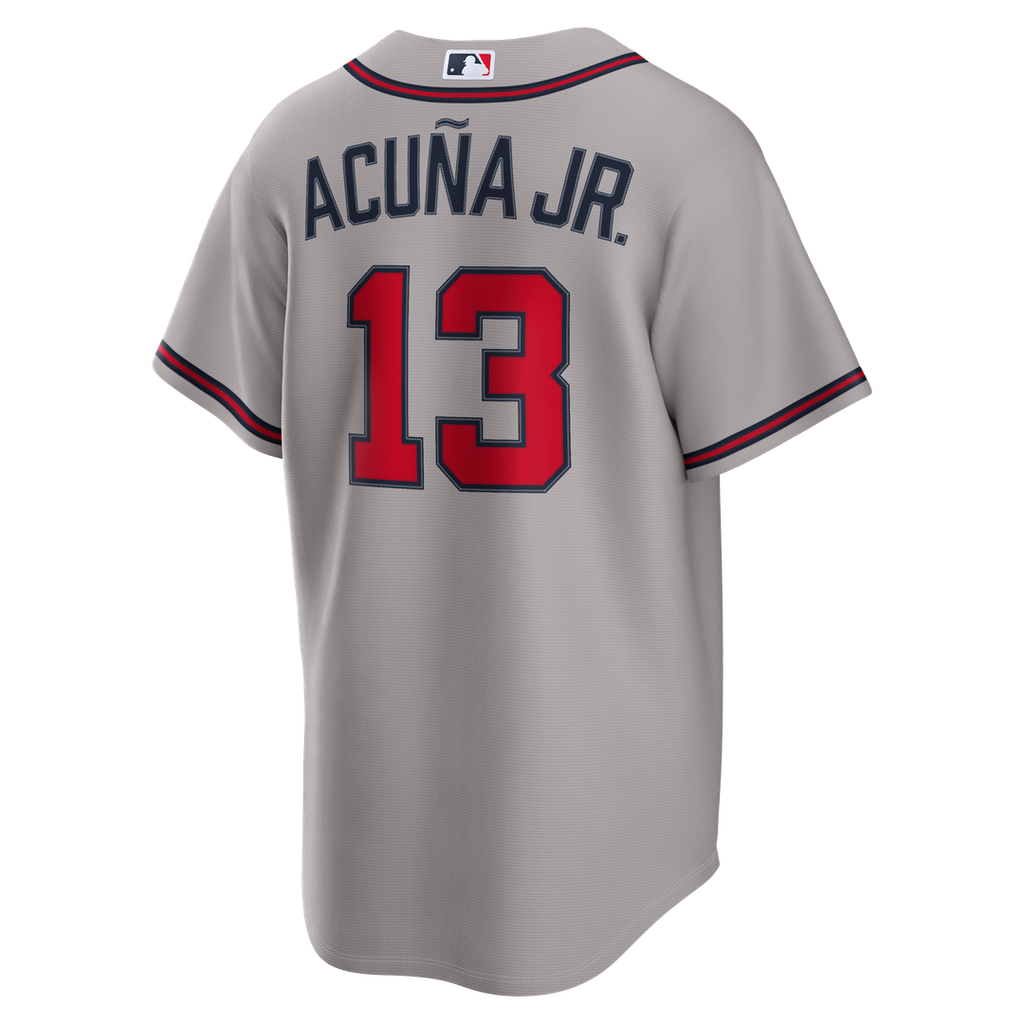 Ronald Acuña Jr. Atlanta Braves Road Replica Jersey - Gray