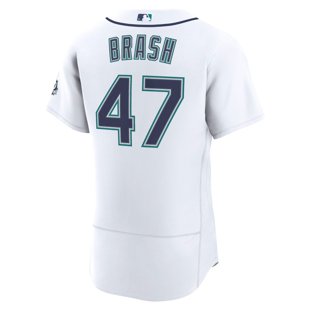 Matt Brash Seattle Mariners Home 50th Season Authentic Jersey - White