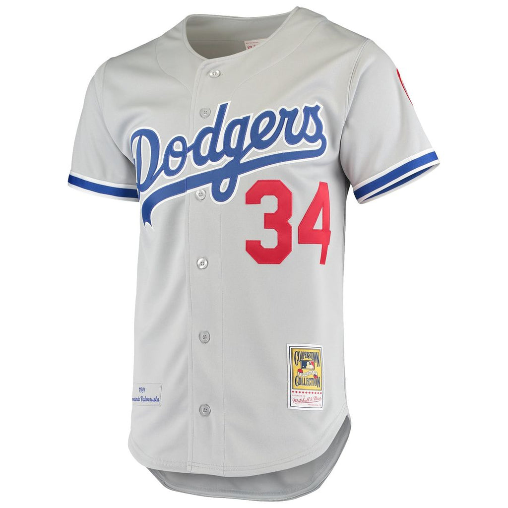 Fernando Valenzuela Los Angeles Dodgers Road 1981 Cooperstown Collection Authentic Jersey - Gray