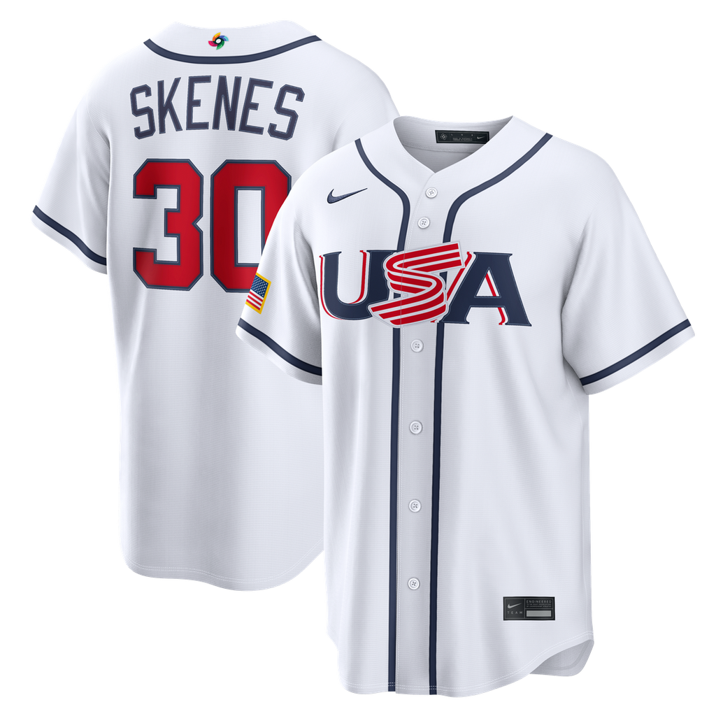 Paul Skenes USA Baseball 2026 World Baseball Classic Home Stadium Jersey - White