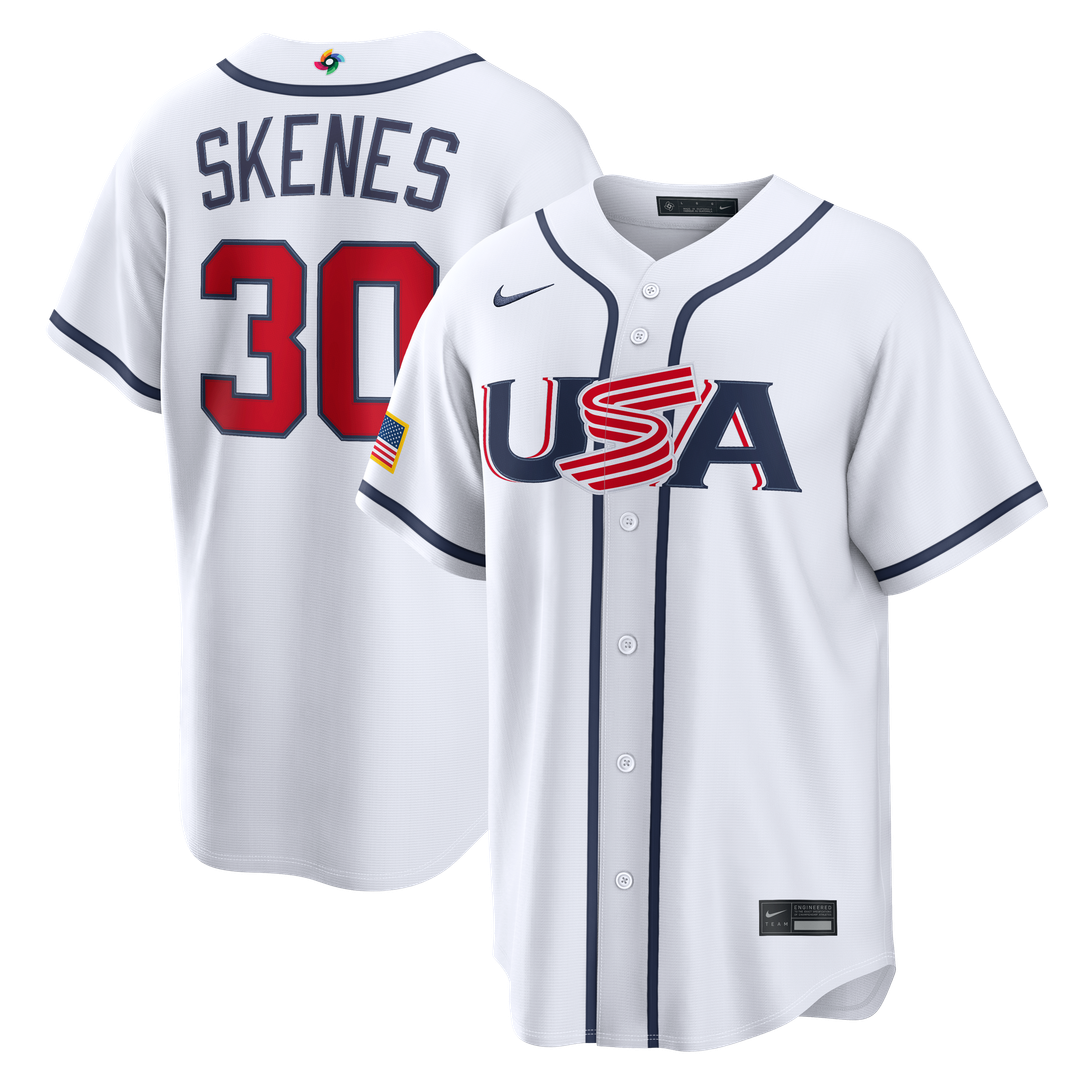 Paul Skenes USA Baseball 2026 World Baseball Classic Home Stadium Jersey - White