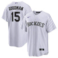 Hunter Goodman Colorado Rockies Youth Home Replica Jersey - White